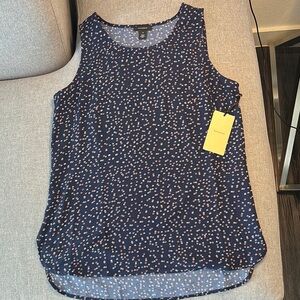 Halogen Navy Sleeveless Top